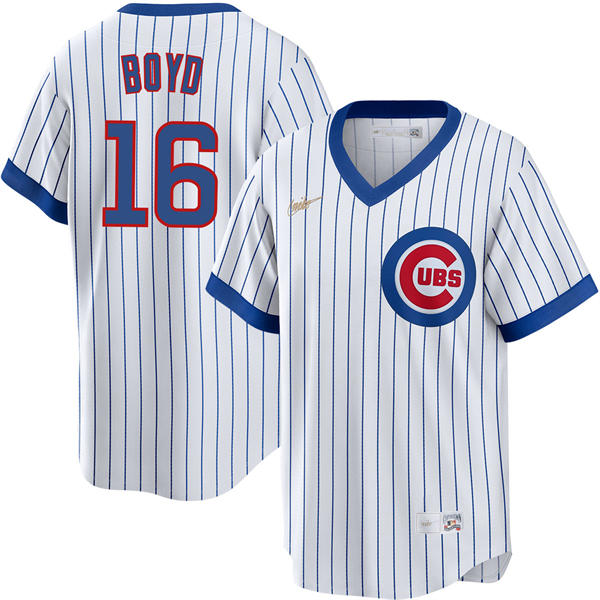 Mens Chicago Cubs #16 Matthew Boyd Nike White Pullover Cooperstown Jersey