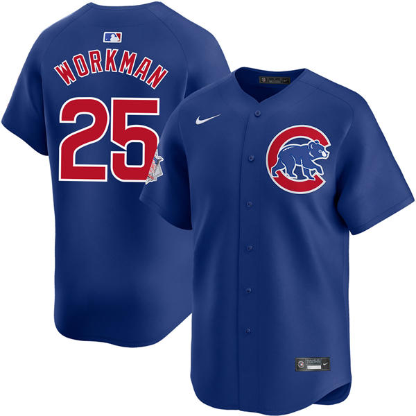 Mens Chicago Cubs #25 Gage Workman Nike Royal Alternate Limited Player Jersey