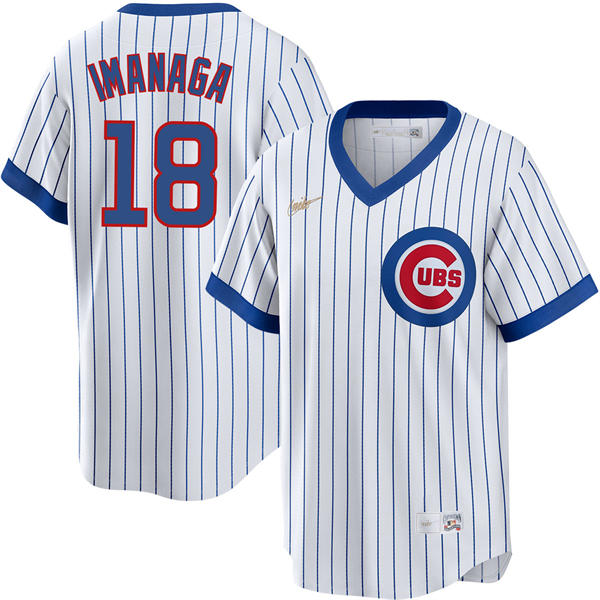 Mens Chicago Cubs #18 Shota Imanaga Nike White Pullover Cooperstown Jersey
