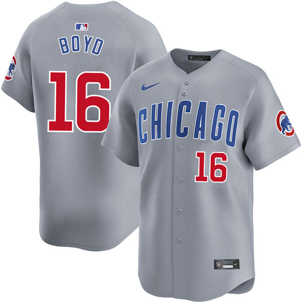 Mens Chicago Cubs #16 Matthew Boyd Nike Gray Road Limited Player Jersey