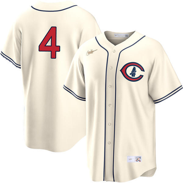 Mens Chicago Cubs #4 Pete Crow-Armstrong Cream Field of Dreams Limited Player Jersey 