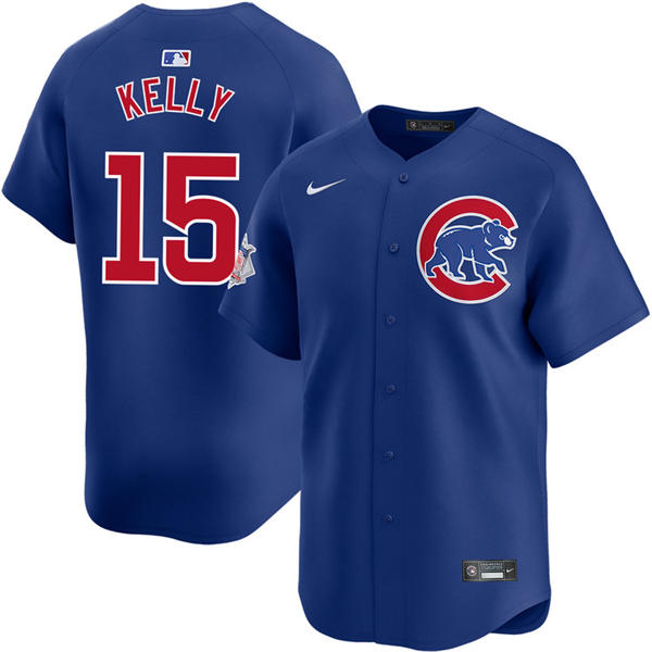 Mens Chicago Cubs #15 Carson Kelly Nike Royal Alternate Limited Player Jersey