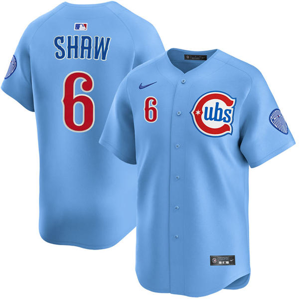 Mens Chicago Cubs #6 Matt Shaw Nike Blue Alternate Limited Jersey