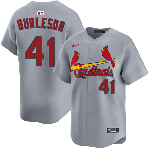 Men's St. Louis Cardinals #41 Alec Burleson Nike Gray Road Limited Player Jersey