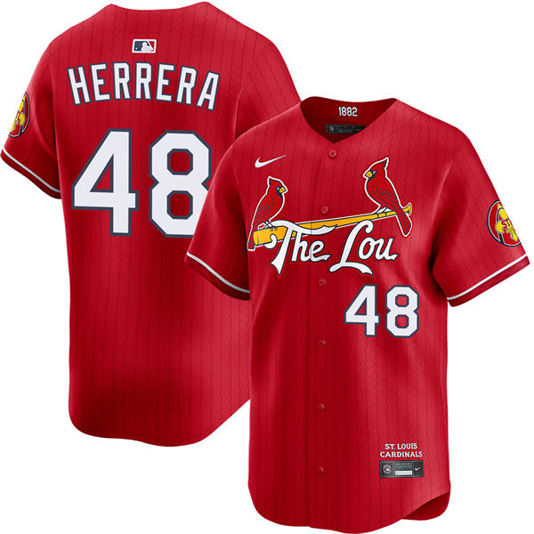 Men's St. Louis Cardinals #48 Ivan Herrera Nike Red 2024 City Connect Limited Jersey