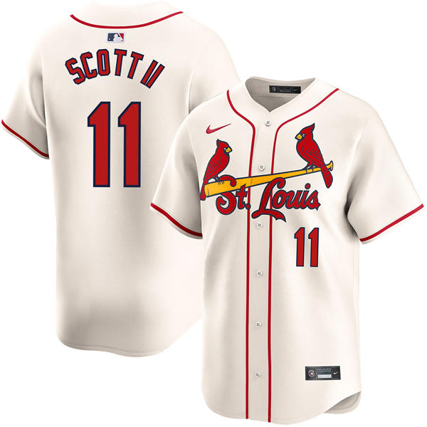 Men's St. Louis Cardinals #11 Victor Scott II Nike Cream Alternate Limited Jersey