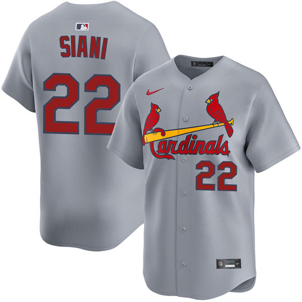 Men's St. Louis Cardinals #22 Michael Siani Nike Gray Road Limited Player Jersey