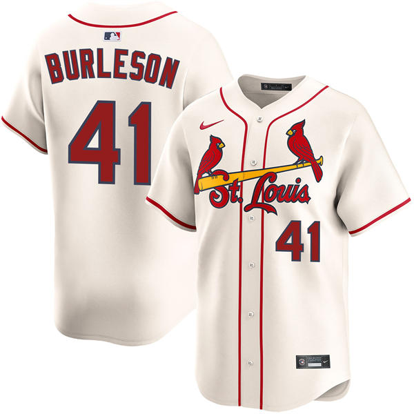Men's St. Louis Cardinals #41 Alec Burleson Nike Cream Alternate Limited Jersey