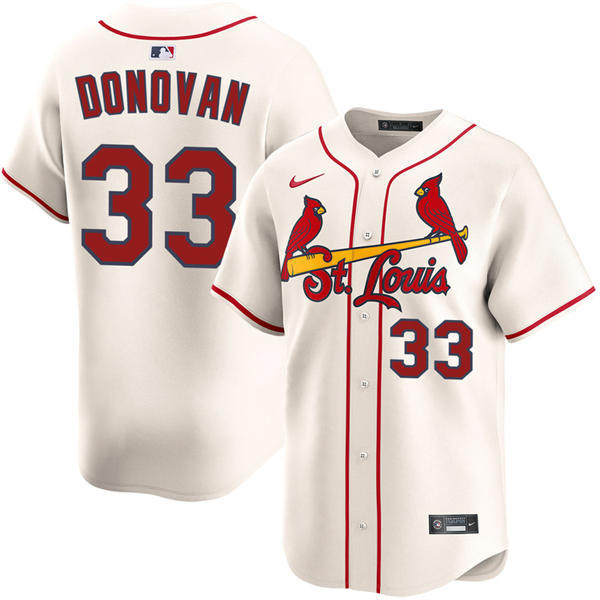 Men's St. Louis Cardinals #33 Brendan Donovan Nike Cream Alternate Limited Jersey