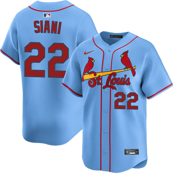 Men's St. Louis Cardinals #22 Michael Siani Nike Light Blue Alternate Limited Jersey