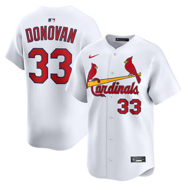 Men's St. Louis Cardinals #33 Brendan Donovan Nike White Home Limited Jersey