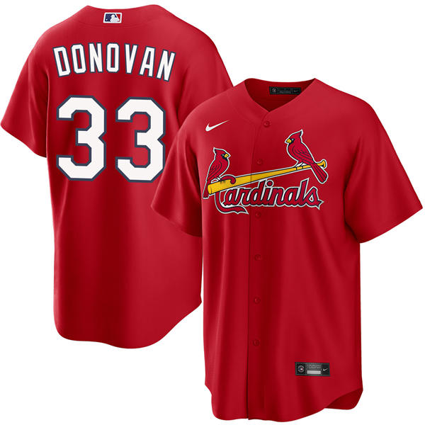 Men's St. Louis Cardinals #33 Brendan Donovan Nike Red Alternate Limited Jersey