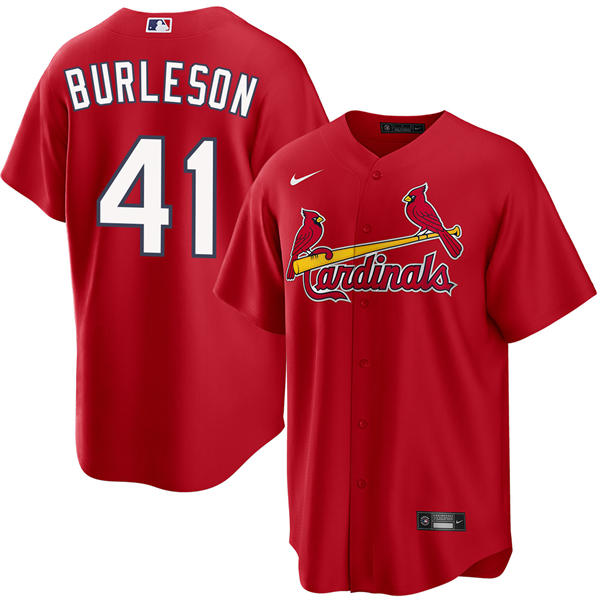 Men's St. Louis Cardinals #41 Alec Burleson Nike Red Alternate Limited Jersey