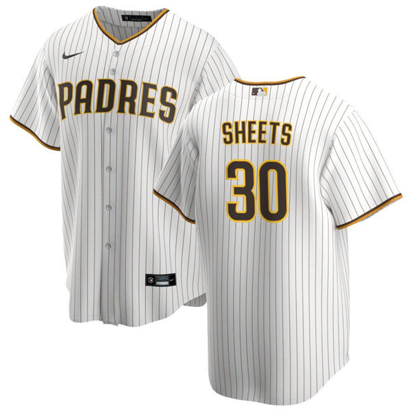 Mens San Diego Padres #30 Gavin Sheets Home White Limited Jersey