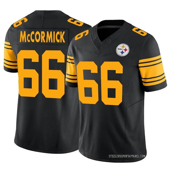 Men's Pittsburgh Steelers #66 Mason McCormick Nike Black Alternate 2 Vapor F.U.S.E. Limited Jersey