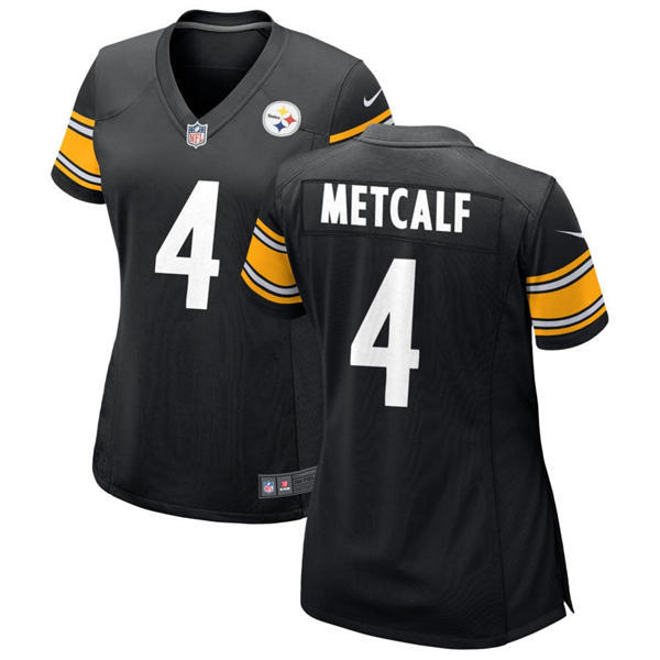Womens Pittsburgh Steelers #4 DK Metcalf Nike Black Limited Jersey