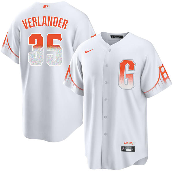 Mens San Francisco Giants #35 Justin Verlander Nike White San Francisco City Connect Limited Jersey