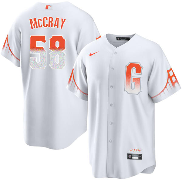 Mens San Francisco Giants #58 Grant McCray Nike White San Francisco City Connect Limited Jersey