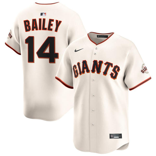 Mens San Francisco Giants #14 Patrick Bailey  Nike Cream Home Limited Player Jersey