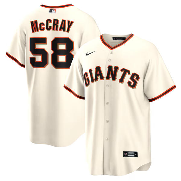 Mens San Francisco Giants #58 Grant McCray Nike Cream Home Limited Player Jersey