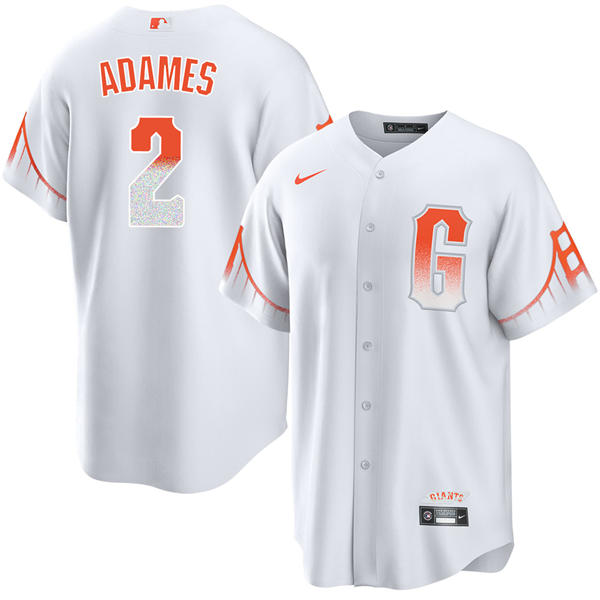 Mens San Francisco Giants #2 Willy Adames Nike White San Francisco City Connect Limited Jersey
