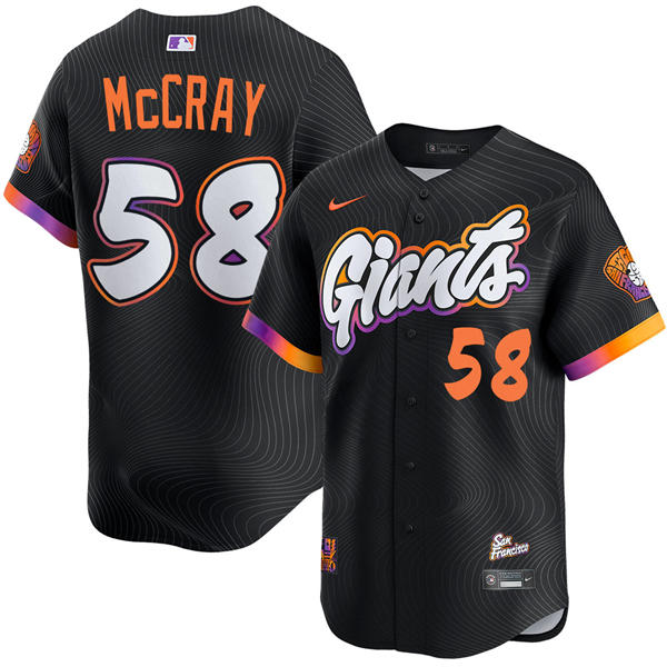Mens San Francisco Giants #58 Grant McCray Nike Anthracite 2025 City Connect 2.0 Limited Player Jersey