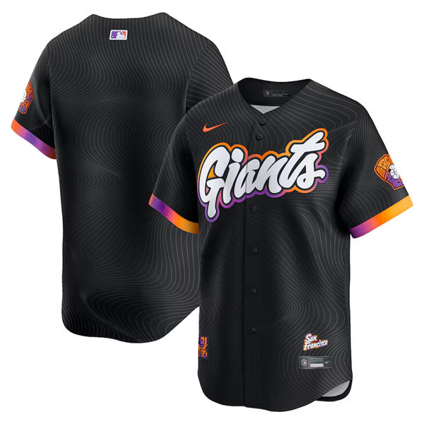 Mens San Francisco Giants Blank Nike Anthracite 2025 City Connect Limited Team Jersey