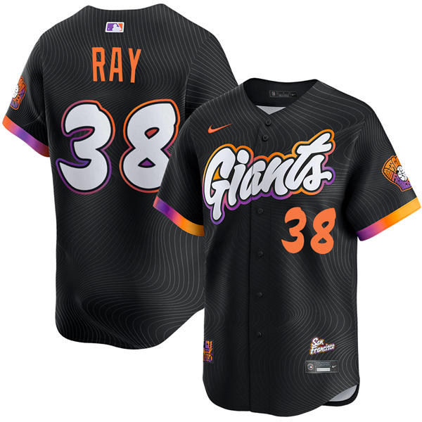 Mens San Francisco Giants #38 Robbie Ray Nike Anthracite 2025 City Connect 2.0 Limited Player Jersey