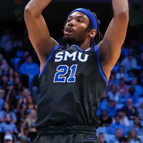 Mens Youth SMU Mustangs #21 Yohan Traore Nike 2025 ACC Black Basketball Game Jersey