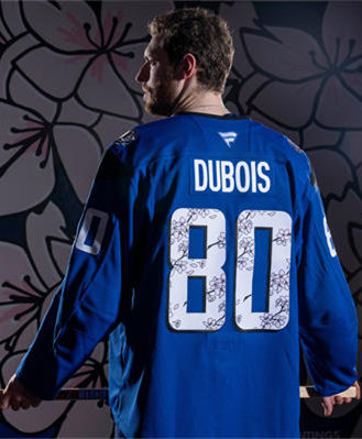 Men's Washington Capitals #80 Pierre-Luc Dubois Fantics Blue Cherry Blossom 50th Anniversary Edition Jersey