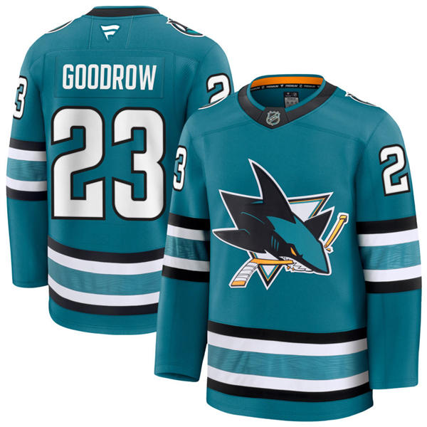 Mens San Jose Sharks #23 Barclay Goodrow Fanatics Home Teal Player Jersey