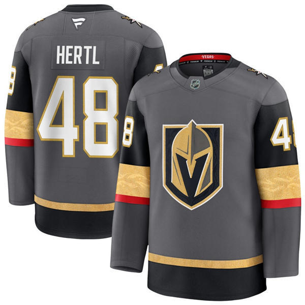 Mens Vegas Golden Knights #48 Tomas Hertl Fanatics Gray Alternate Premium Jersey