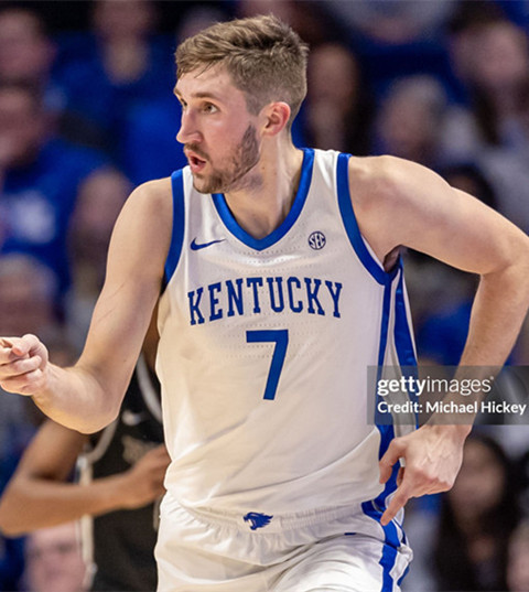 Mens Youth Kentucky Wildcats #7 Andrew Carr White College Basketball Game Jersey