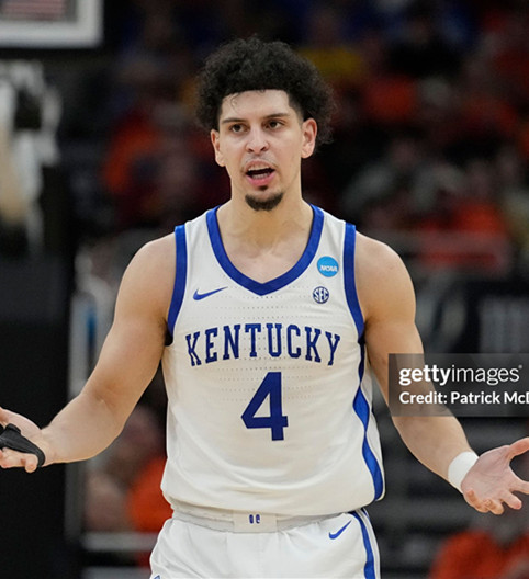 Mens Youth Kentucky Wildcats #4 Koby Brea White College Basketball Game Jersey