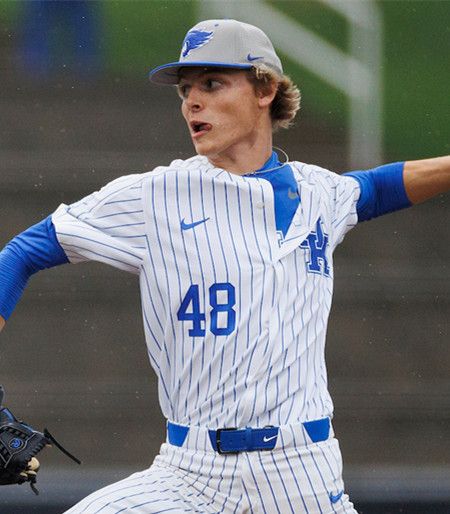 Mens Youth Kentucky Wildcats #48 Ben Cleaver White Pinstripe College Baseball Game Jersey
