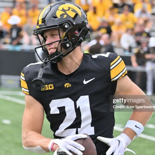 Men Youth Iowa Hawkeyes #21 Kaden Wetjen Nike Black College Football Game Jersey