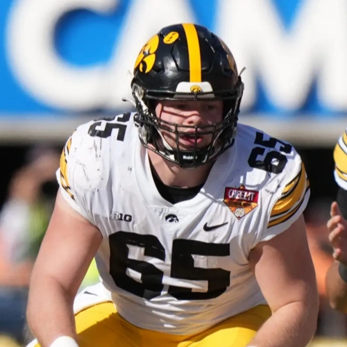 Men Youth Iowa Hawkeyes #65 Logan Jones Nike White College Football Game Jersey