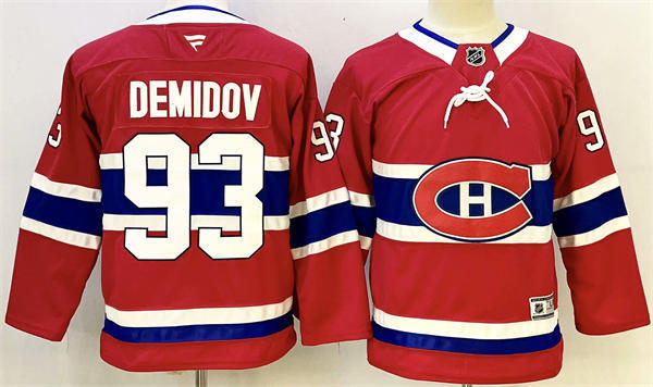 Youth Montreal Canadiens #93 Ivan Demidov Fanatics Home Red Jersey