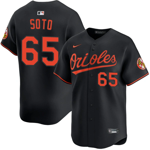 Mens Baltimore Orioles #65 Gregory Soto Nike Black Alternate Limited Player Jersey