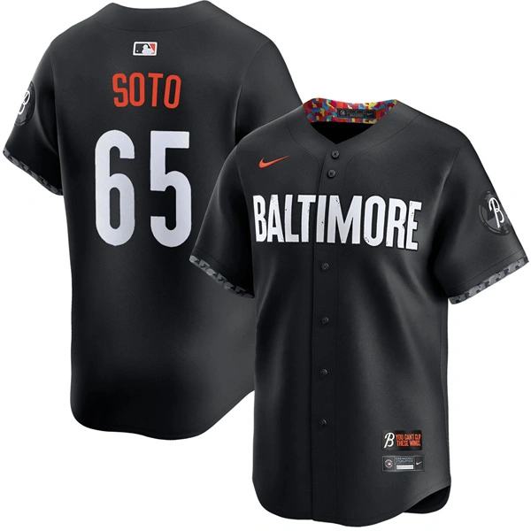Mens Baltimore Orioles #65 Gregory Soto Nike Black City Connect Limited Jersey
