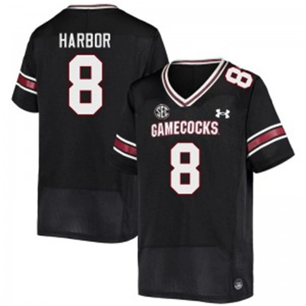 Mens Youth South Carolina Gamecocks #8 Nyck Harbor Black Football Game Jersey