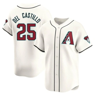 Mens Arizona Diamondbacks #25 Adrian Del Castillo Nike Home Cream Limited Jersey