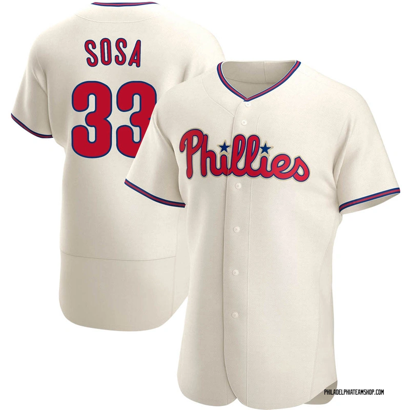 Mens Philadelphia Phillies #33 Edmundo Sosa Nike Cream Alternate Limited Jersey