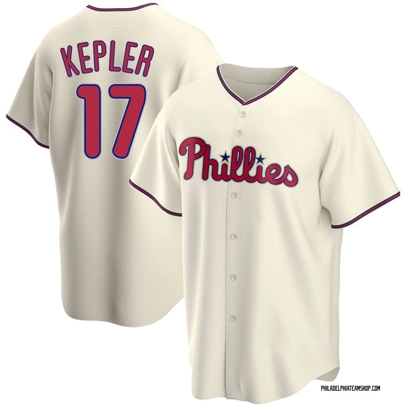 Mens Philadelphia Phillies #17 Max Kepler Nike Cream Alternate Limited Jersey