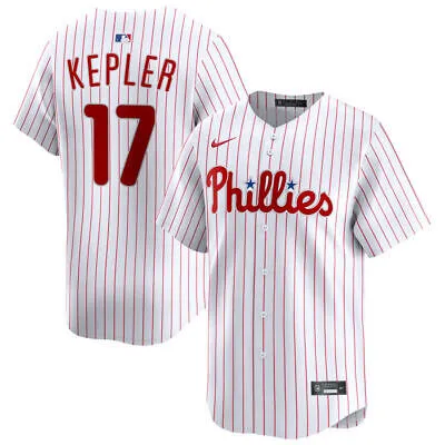 Mens Philadelphia Phillies #17 Max Kepler Nike White Pinstripe Home Limited Jersey