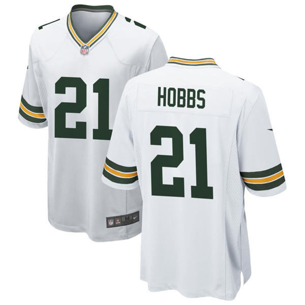Youth Green Bay Packers #21 Nate Hobbs Nike White Limited Jersey