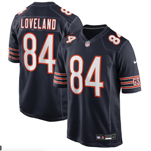 Mens Chicago Bears #84 Colston Loveland Nike Navy Vapor F.U.S.E. Limited Jersey