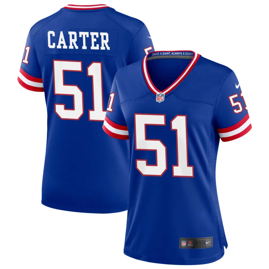 Women's  New York Giants #51 Abdul Carter Nike Royal Classic Limited Jersey