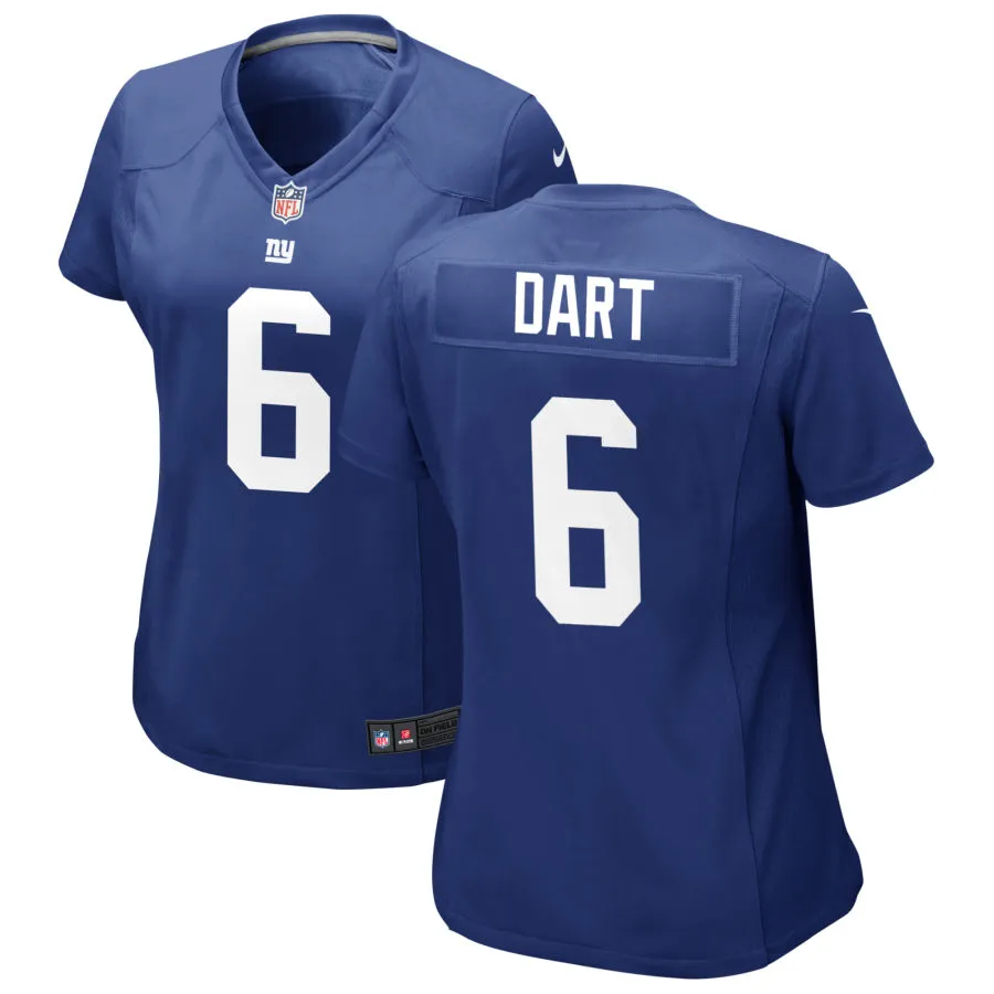 Women's New York Giants #6 Jaxson Dart Nike Royal Limited Jersey(2)