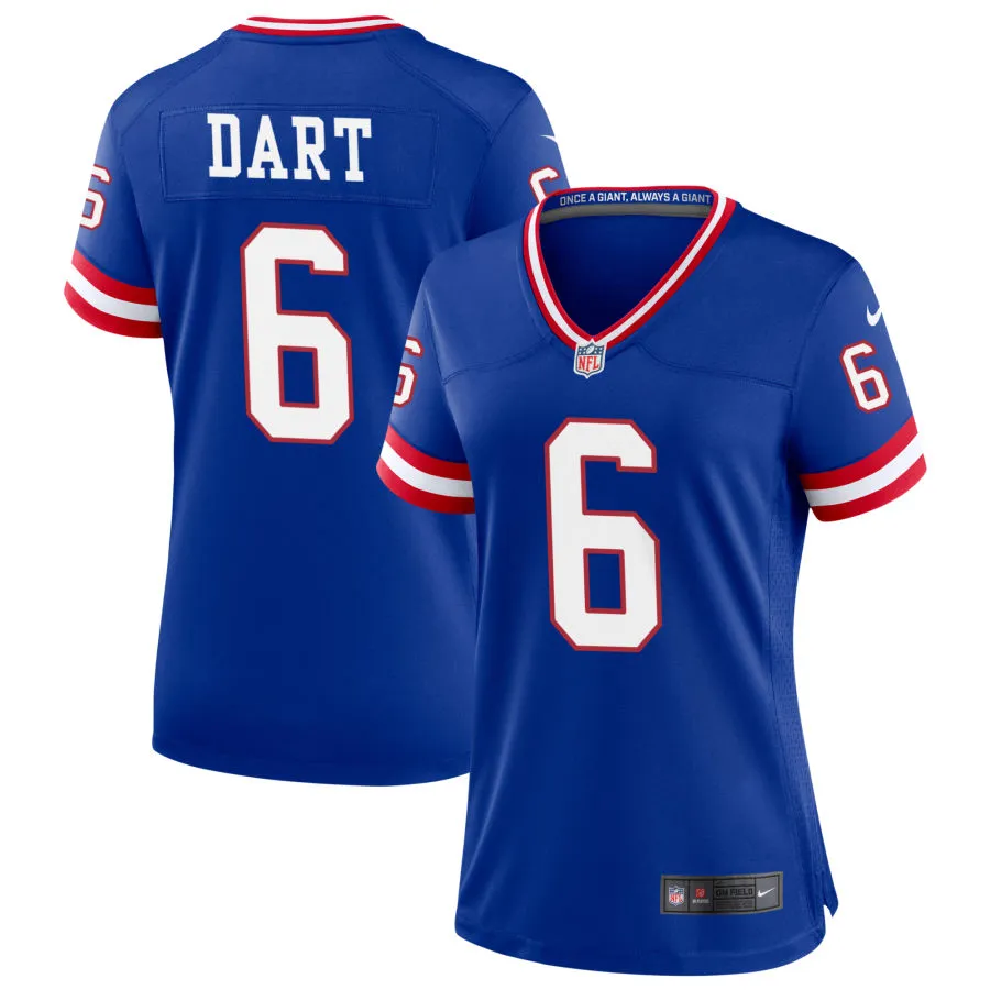 Women's  New York Giants #6 Jaxson Dart Nike Royal Classic Limited Jersey